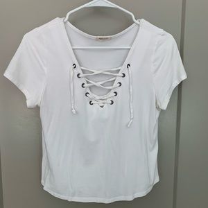White crop top